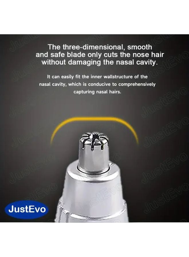 Black Mens Electric Nose Hair Trimmer 3D Design One Button Start Portable - Image 3